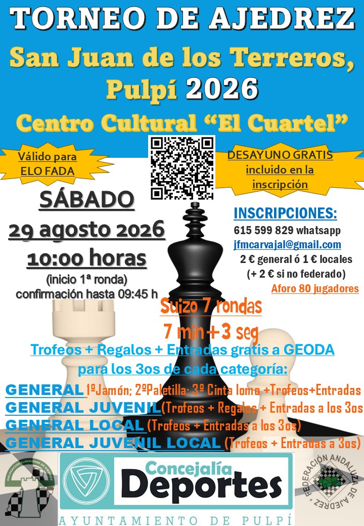 Torneo de ajedrez SAN JUAN DE LOS TERREROS 2026