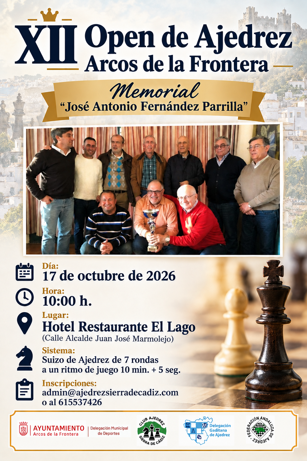 XII OPEN DE AJEDREZ ARCOS DE LA FRONTERA “Memorial José Antonio Fernández Parrilla”