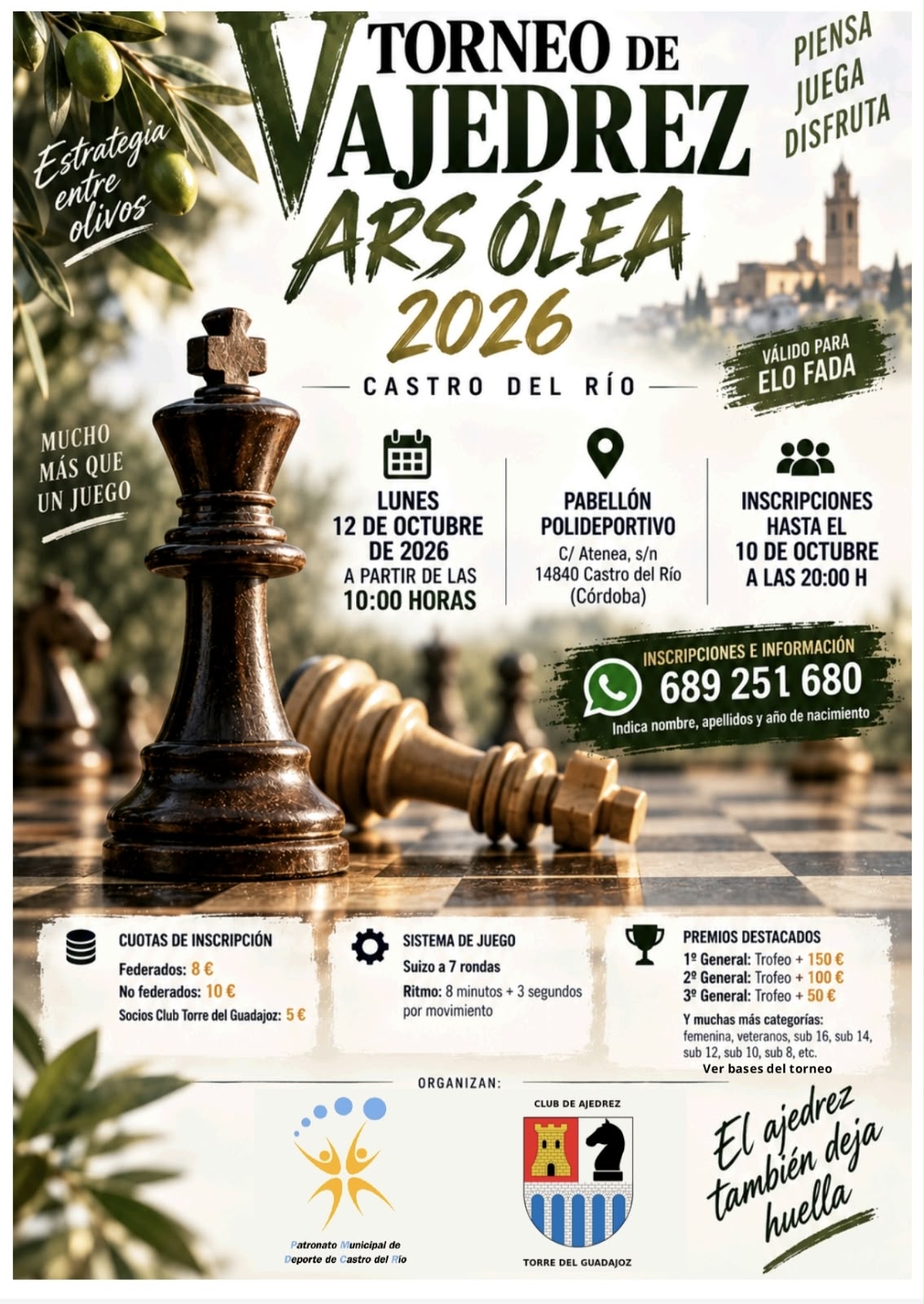 V Torneo de Ajedrez Ars Olea - Castro del Rio 2026