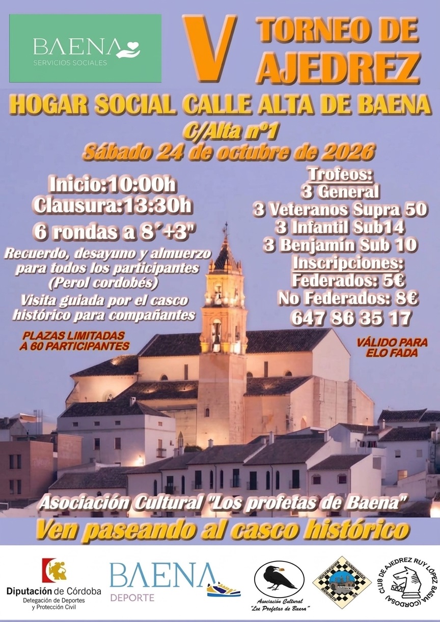 V Torneo de Ajedrez Hogar Social Calle Alta - Baena 2026