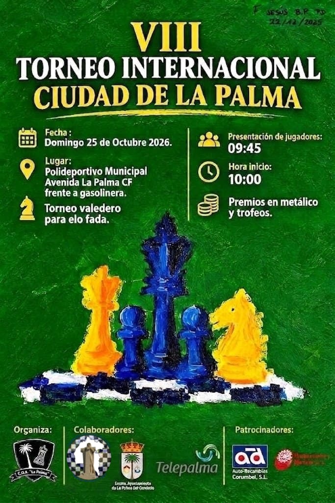 VIII TORNEO INTERNACIONAL DE AJEDREZ  “CIUDAD DE LA PALMA”