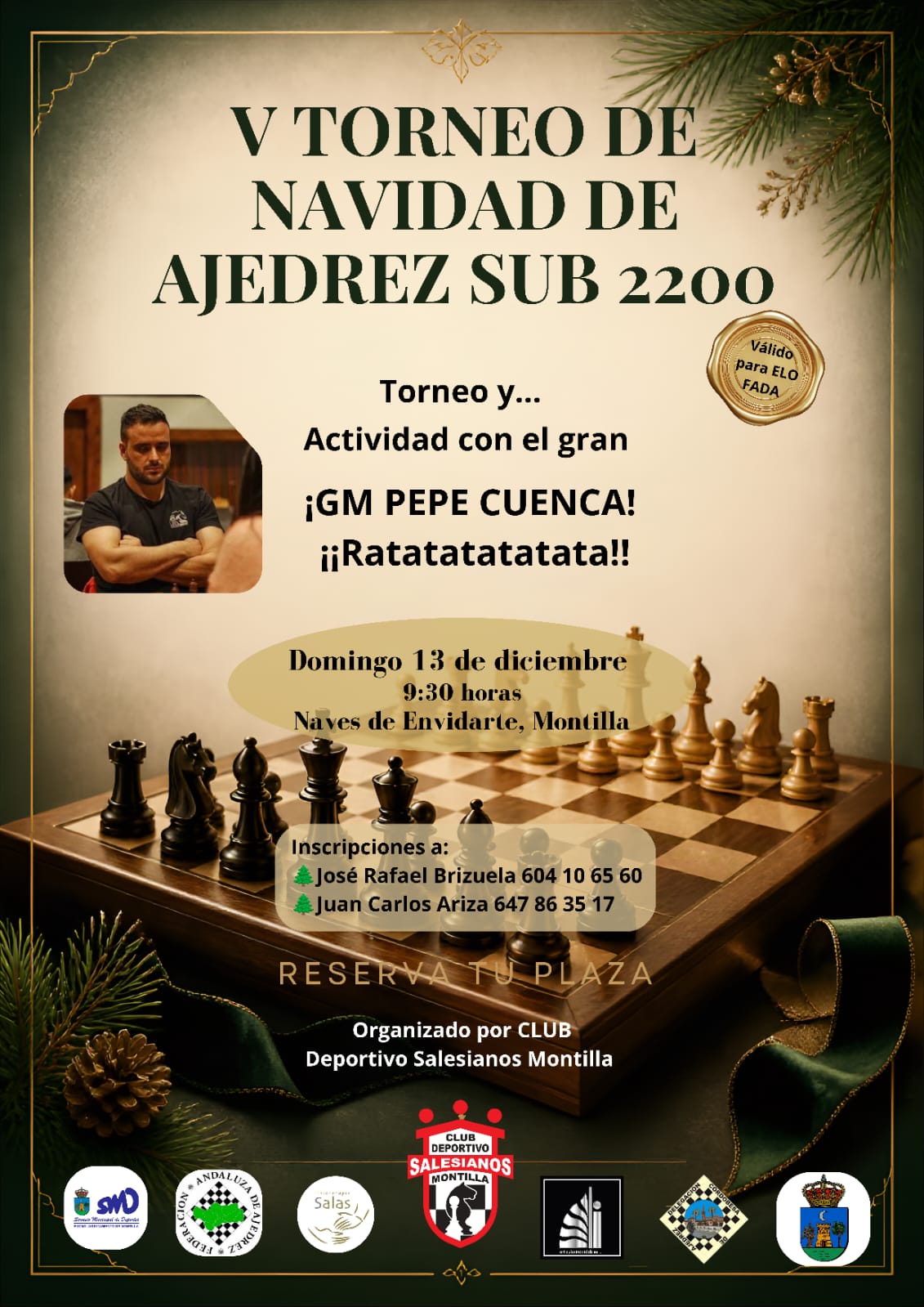 V Torneo de Navidad de Ajedrez Sub2200 Salesianos Montilla