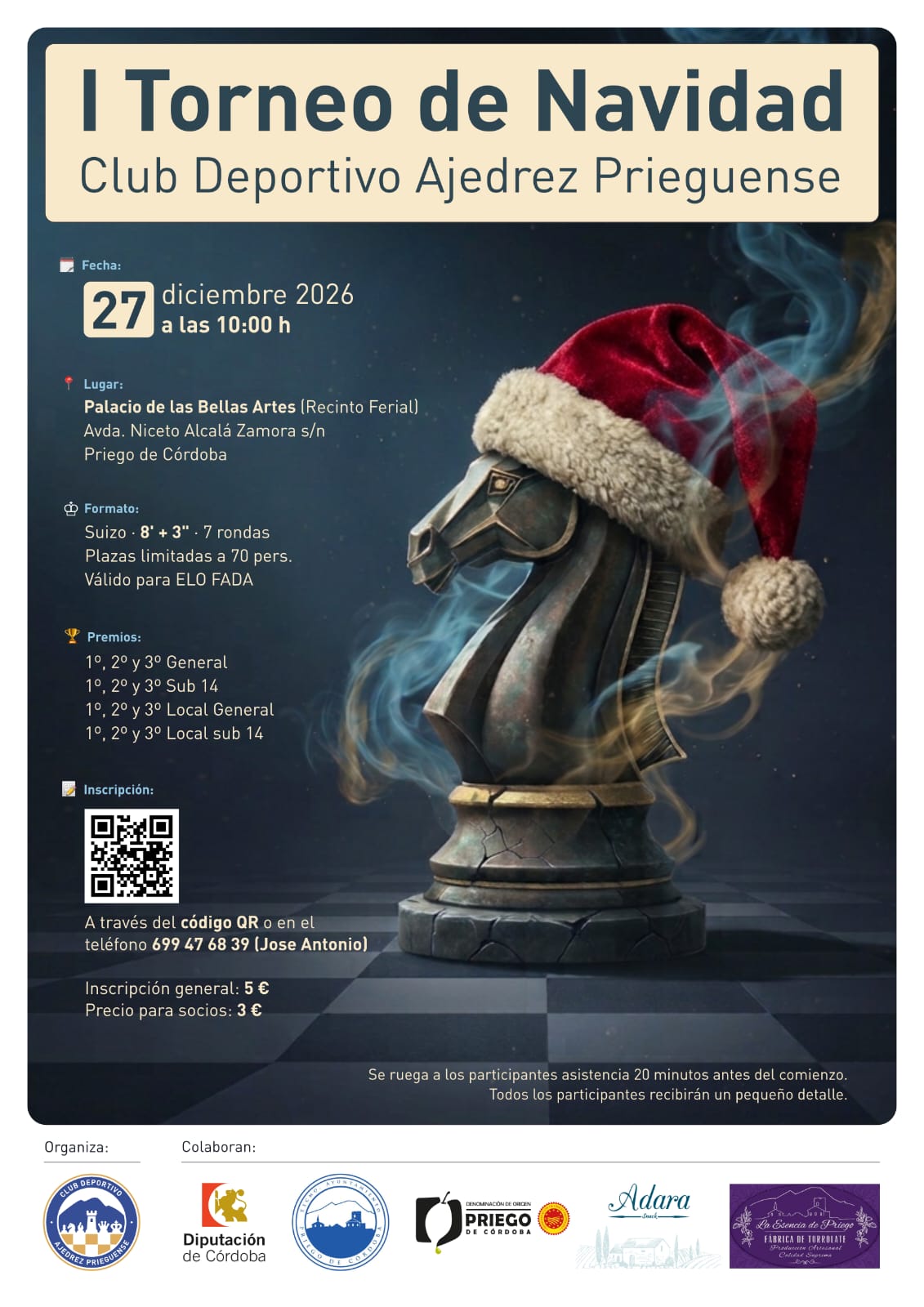 I Torneo de Navidad Club Deportivo Ajedrez Prieguense
